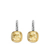 David Yurman Albion® Drop Earrings in Sterling Silver with 18K Yellow Gold and Champagne Citrine, 10mm - NAGI