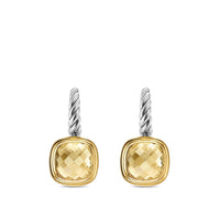 David Yurman Albion® Drop Earrings in Sterling Silver with 18K Yellow Gold and Champagne Citrine, 10mm - NAGI