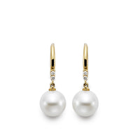Mastoloni 14K Yellow Gold Pearl Diamond Drop Earrings