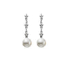 Mastoloni 18K White Gold Diamond Pearl Drop Earrings