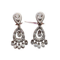 Pre-Owned Judith Ripka 18K White Gold Diamond Dangle Earrings - NAGI