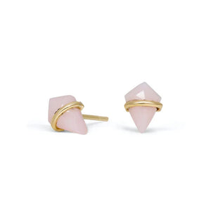 Page Sargisson 18K Kite Stud Earrings in Pink Opal