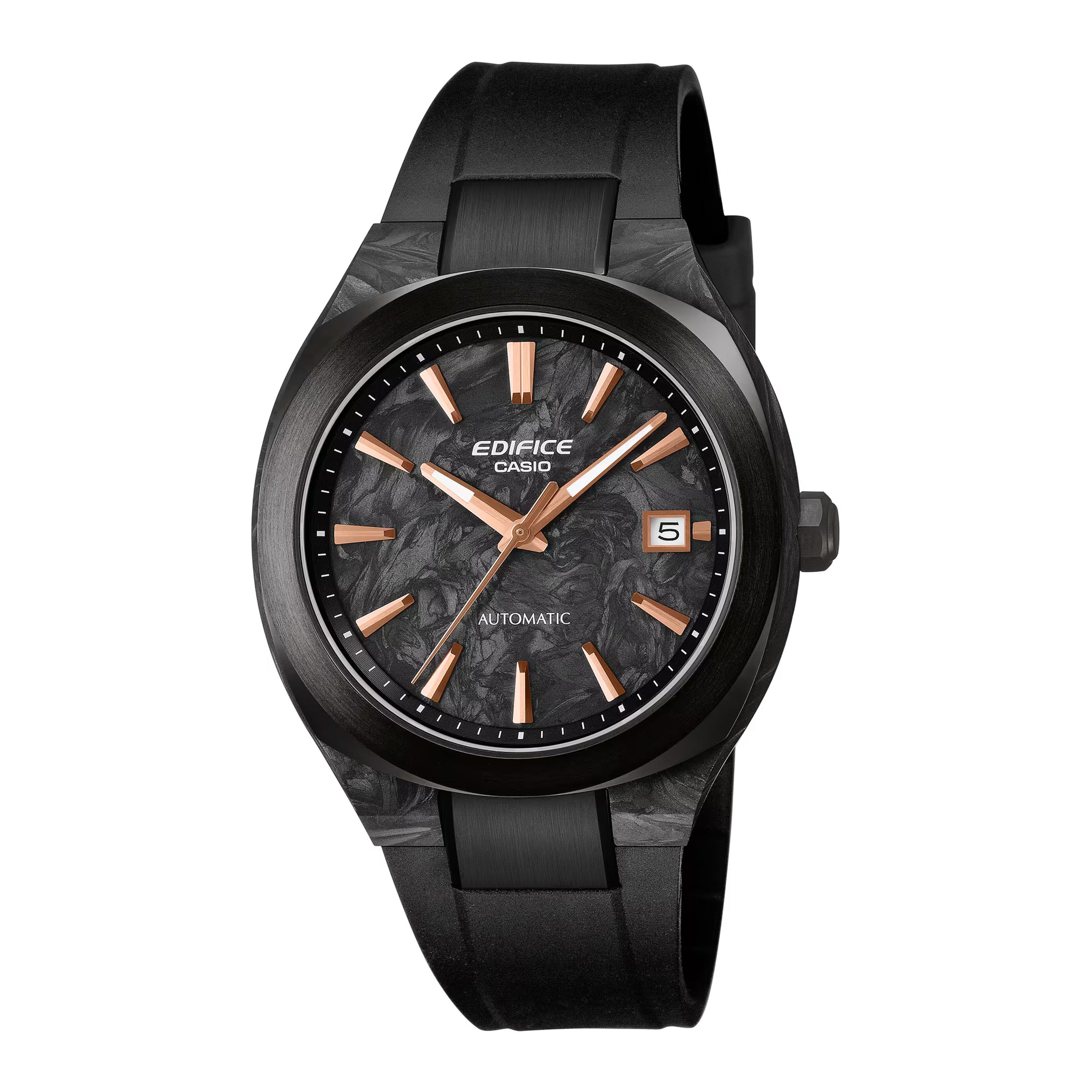 Casio Edifice Black Carbon Case and Dial Automatic Watch - NAGI