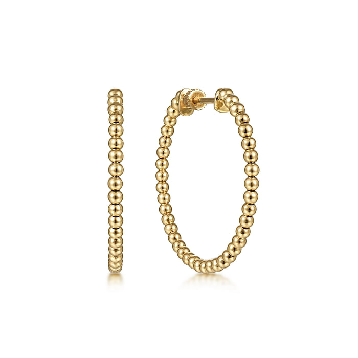 Gabriel & Co. 14K Yellow Gold Medium Hoop Earrings - NAGI