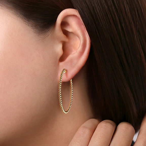 Gabriel & Co. 14K Yellow Gold 40mm Bujukan Classic Hoop Earrings - NAGI