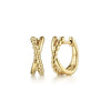 Gabriel 14K Yellow Gold Bujukan Twisted Huggie Earrings