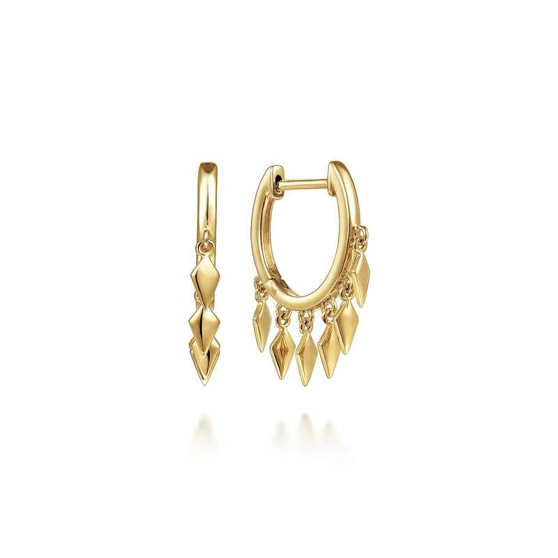 Gabriel 14K Yellow Gold Huggie Earrings with Spike Drops