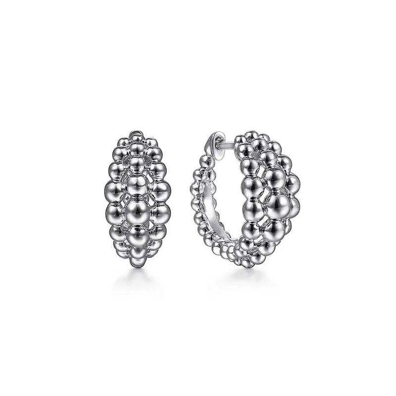 Gabriel Sterling Silver Bujukan Huggie Earrings