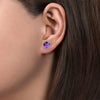 Gabriel Sterling Silver Bujukan Amethyst Stud Earrings