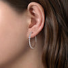 Gabriel & Co. 14K White Gold Diamond Classic Hoop Earrings