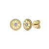 Gabriel Diamond Cut - 14K White and Yellow Gold Diamond Stud Earrings