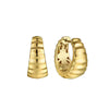 Gabriel 14K Yellow Gold Diamond Cut Huggie Earrings