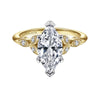 Gabriel 14K White-Yellow Gold Marquise Shape Diamond Engagement Ring Mounting