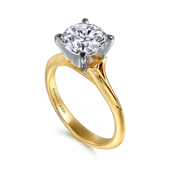 Gabriel & Co. 14K Gold Solitare Engagement Ring - NAGI