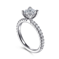 Gabriel & Co. Amira 14K White Gold Princess Cut Diamond Engagement Ring - NAGI