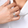 Gabriel 14K White Gold Hidden Halo Oval Engagement Ring Mounting