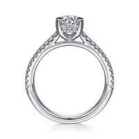 Gabriel & Co. Aline 14K White Gold Round Diamond Engagement Ring - NAGI