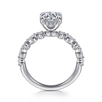 Gabriel & Co. Lanna 14K White Gold Round Diamond Engagement Ring - NAGI