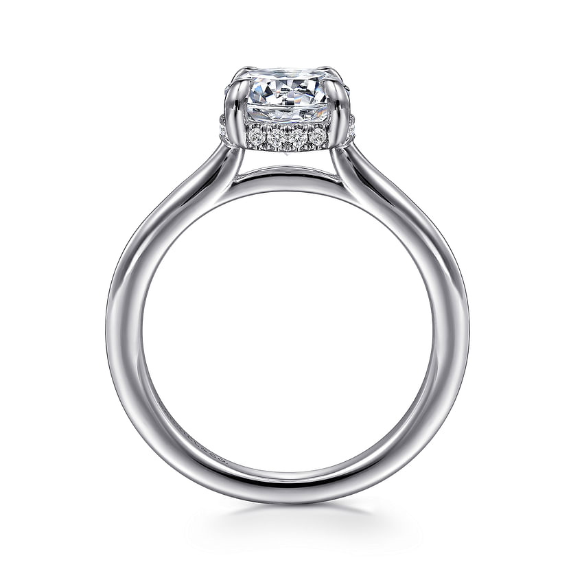 Gabriel & Co. Aldon 14K White Gold Round Halo Diamond Engagement Ring