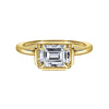 Gabriel 14K Yellow Gold Emerald Cut Diamond Engagement Ring Mounting