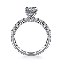 Gabriel & Co. 14K White Gold Round Diamond Contemporary Ring