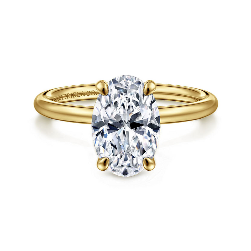 Gabriel & Co. 14K Yellow Gold Solitare Engagement Ring - NAGI
