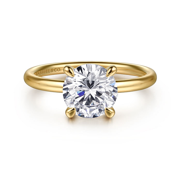 Gabriel & Co. 14K Yellow Gold Solitare Engagement Ring - NAGI