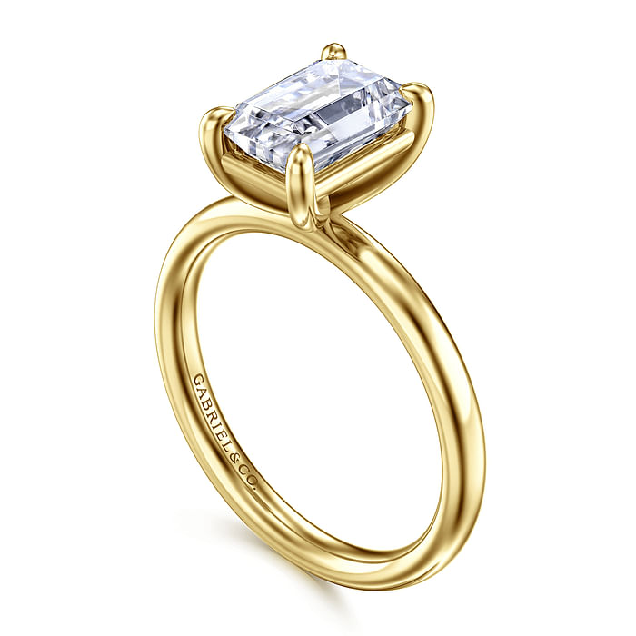Gabriel & Co. 14K Yellow Gold Solitare Engagement Ring