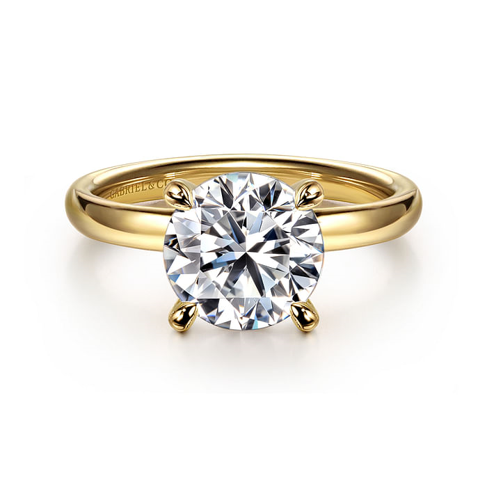 Gabriel & Co. 14K Yellow Gold Solitare Engagement Ring - NAGI