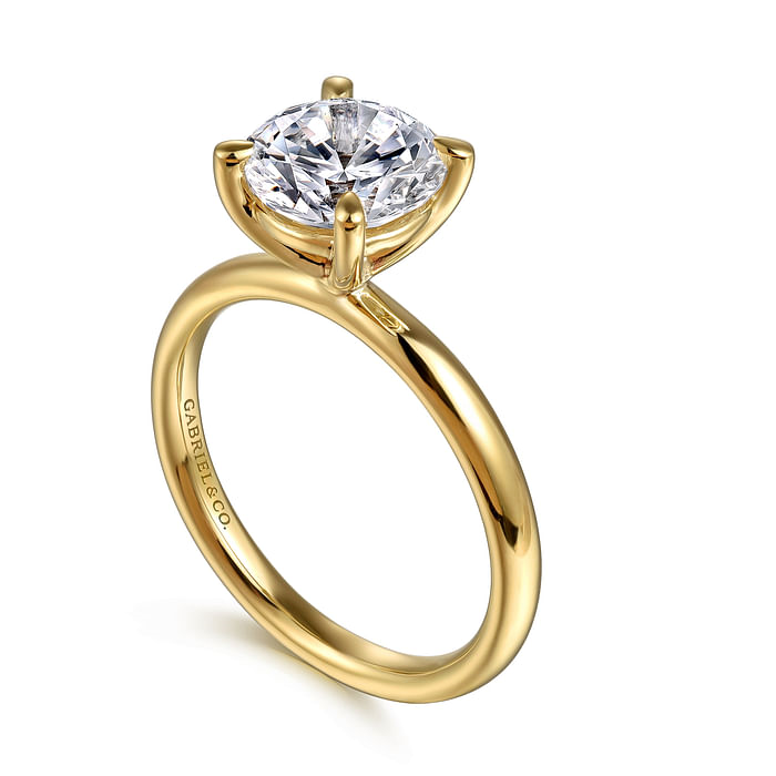 Gabriel & Co. 14K Yellow Gold Solitare Engagement Ring - NAGI