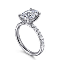 Gabriel & Co. 14K White Gold Hidden Halo Engagement Ring