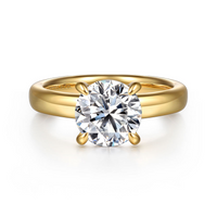 Gabriel & Co. Neema 14K Yellow Gold Round Diamond Engagement Ring - NAGI