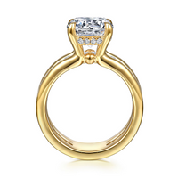Gabriel & Co. Reeba 14K Yellow Gold Round Diamond Engagement Ring