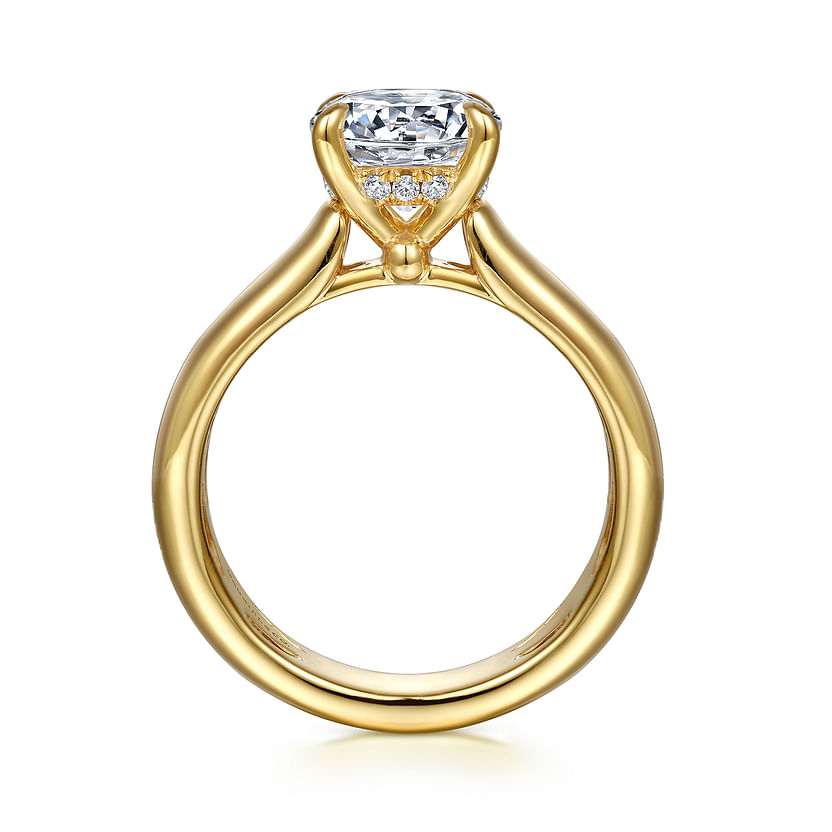 Gabriel & Co. Reeve 14K Yellow Gold Round Diamond Engagement Ring - NAGI
