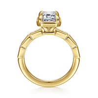 Gabriel & Co. Delphe 14K Yellow Gold Emerald Cut Diamond Engagement Ring - NAGI