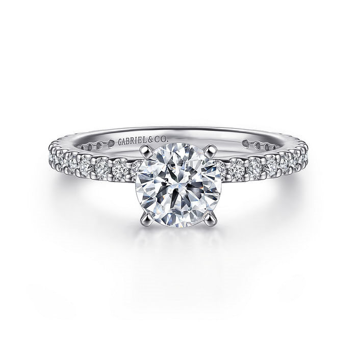 Gabriel & Co. 14K White Gold Prong Set Engagement Ring - NAGI