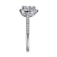 Gabriel & Co. Paige 14K White Gold Pear Shape Halo Diamond Engagement Ring - NAGI