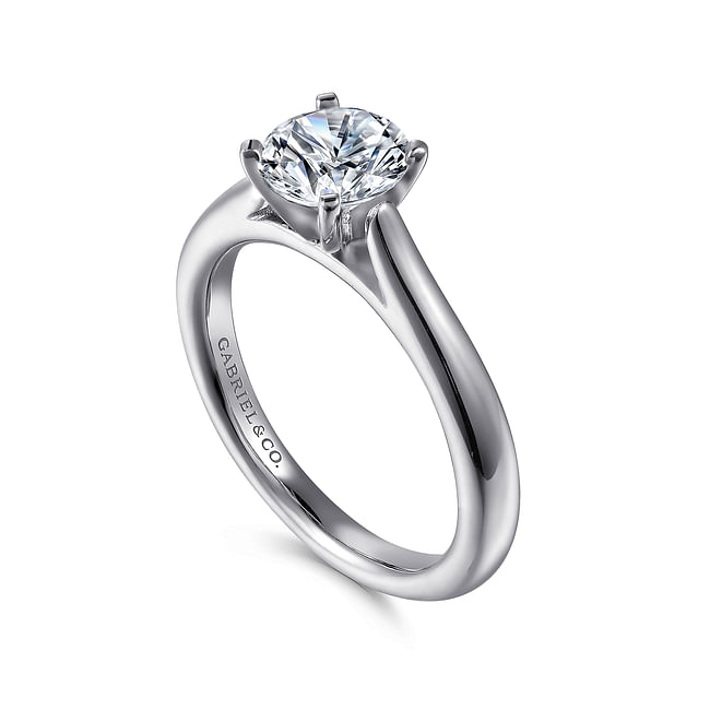 Gabriel & Co. 14K White Gold Solitare Engagement Ring - NAGI
