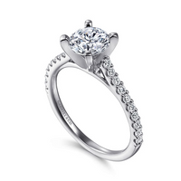 Gabriel & Co. 14K White Gold Cathedral Engagement Ring - NAGI