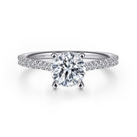 Gabriel & Co. 14K White Gold Cathedral Engagement Ring - NAGI