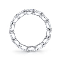 Platinum Eternity Band with Oval Cut Shared Prong Diamonds - NAGI