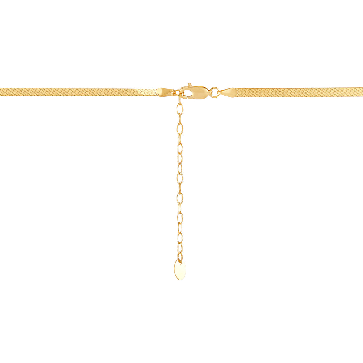 14K Yellow Gold 3MM Herringbone Chain