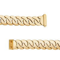 14K Yellow Gold Gents 11MM Tight Curb Chain Bracelet