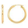 14K Yellow Gold 3x30MM Hoop Earrings
