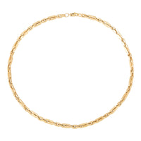 14K Yellow Gold Small Oval Links Necklace - NAGI