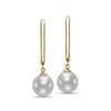 Mastoloni 14K Yellow Gold Drop Hoop Pearl Earrings