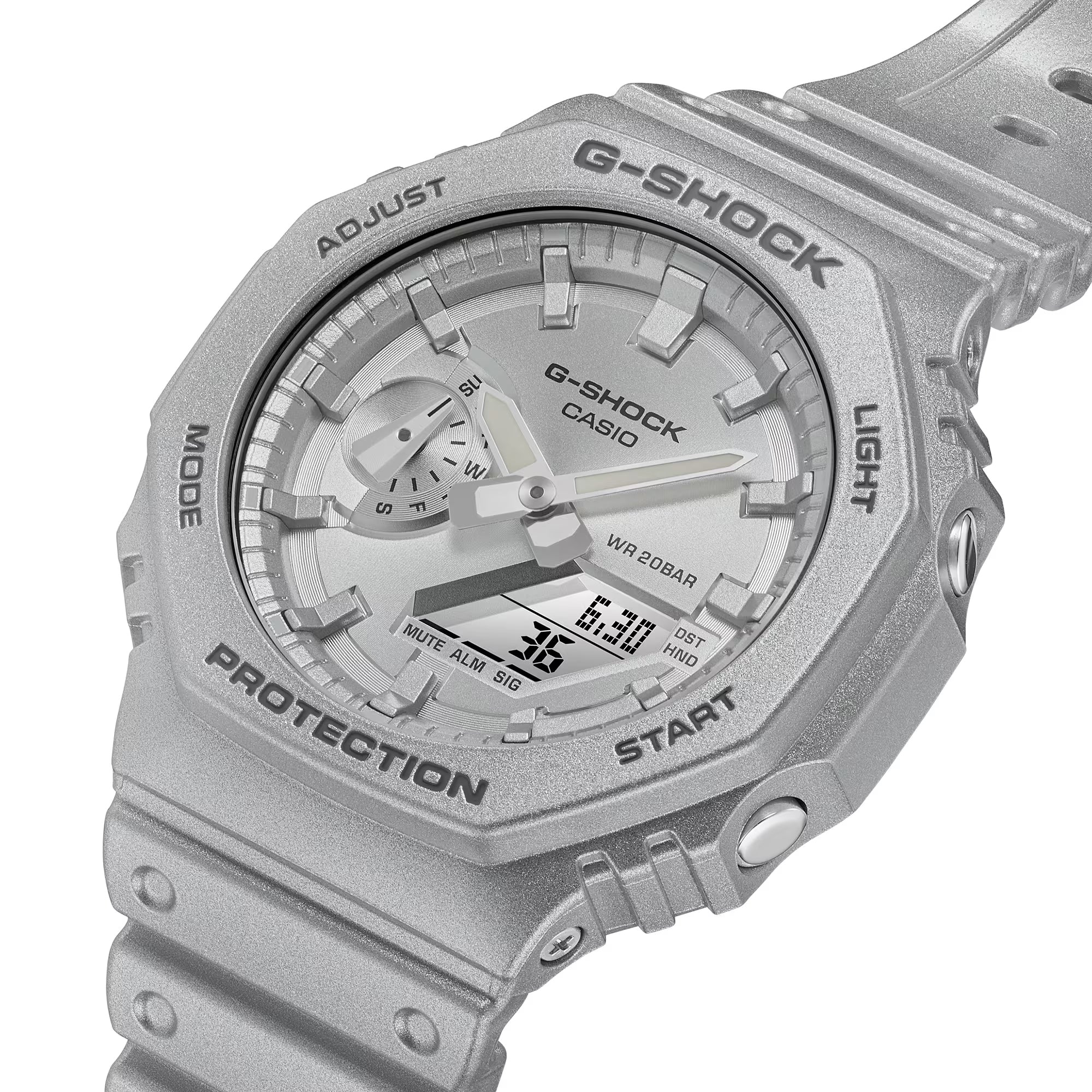 Casio G-Shock Forgotten Future Silver Metallic CasiOak Watch GA2100FF-8A