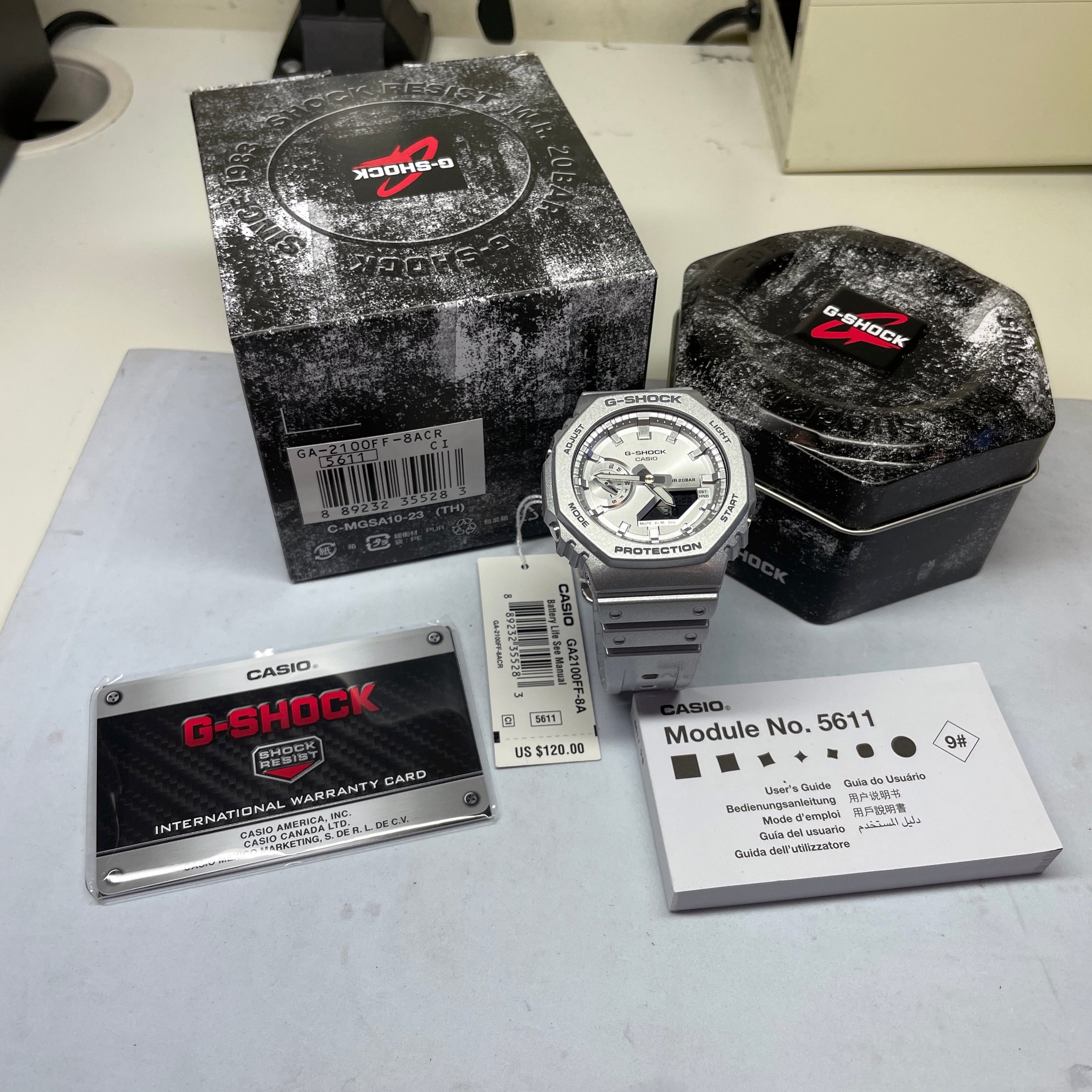 Casio G-Shock Forgotten Future – Silver GA2100FF- CasiOak NAGI Metallic Watch