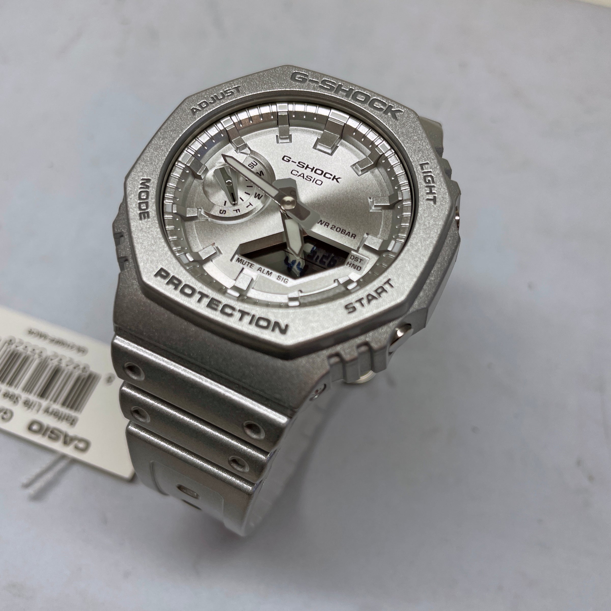 GA2100FF-8A | Retro Futuristic Metallic Silver Men’s Watch by G-SHOCK |  CASIO