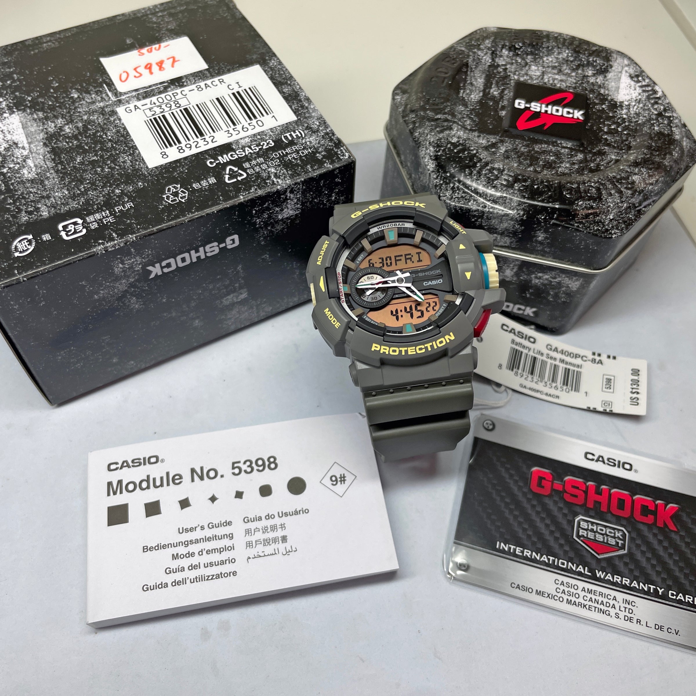 CASIO G-SHOCK GA400PC-8A Vintage Color Gunmetal Grey Watch – NAGI